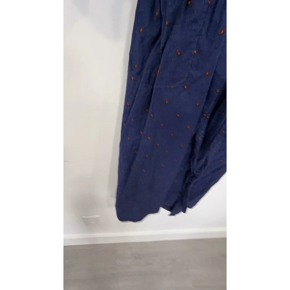 Vintage Christian Dior Monsieur Navy Cotton Kimono Lounge Robe One Size